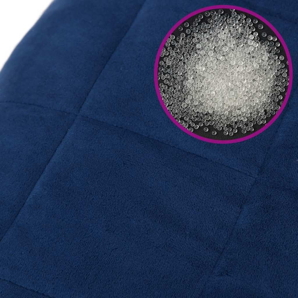 Gewichtsdecke Blau 155x220 cm 7 kg Stoff