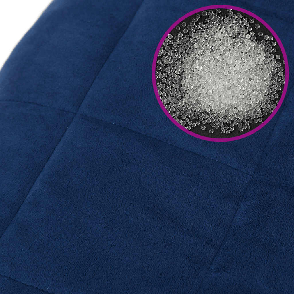 Gewichtsdecke Blau 200x200 cm 13 kg Stoff