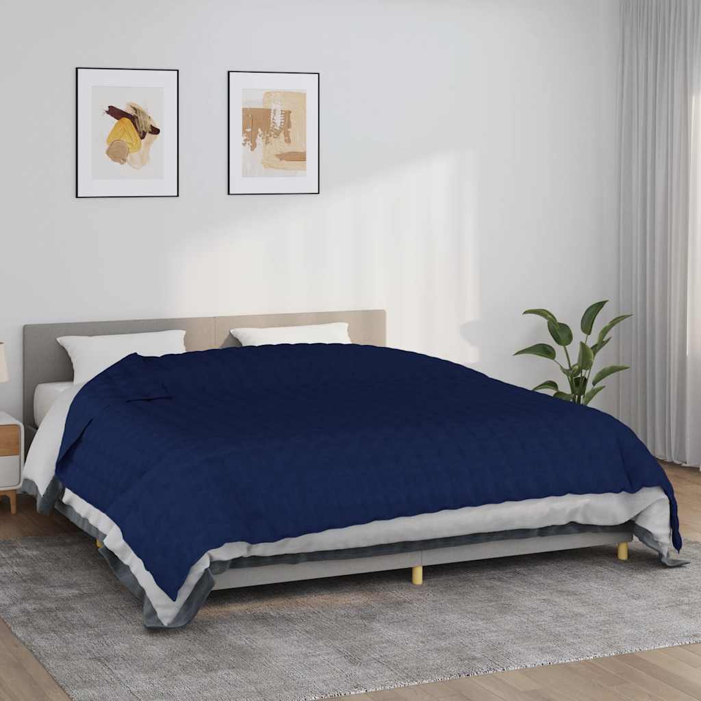 Gewichtsdecke Blau 220x260 cm 15 kg Stoff