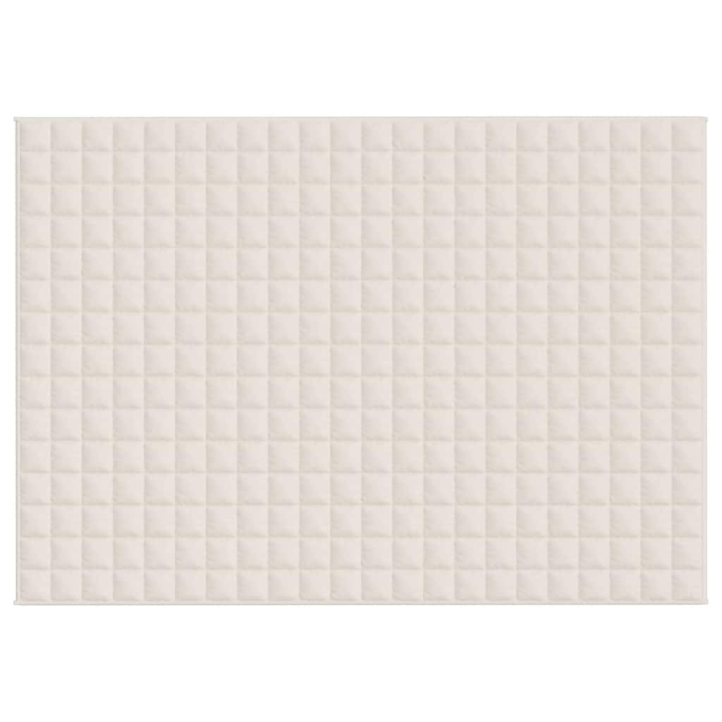 Gewichtsdecke Hellcreme 155x220 cm 7 kg Stoff