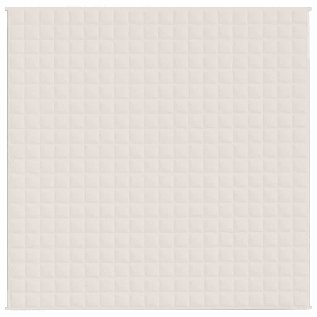 Gewichtsdecke Hellcreme 200x200 cm 13 kg Stoff