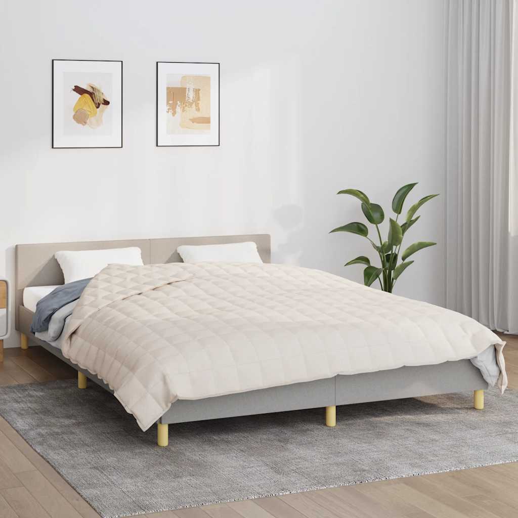 Gewichtsdecke Hellcreme 200x225 cm 9 kg Stoff