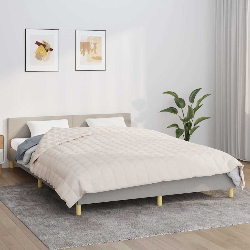 Gewichtsdecke Hellcreme 200x225 cm 13 kg Stoff