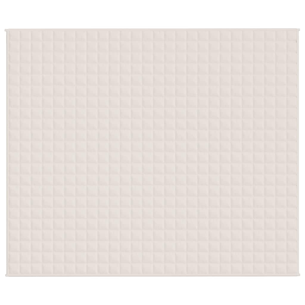 Gewichtsdecke Hellcreme 220x260 cm 15 kg Stoff