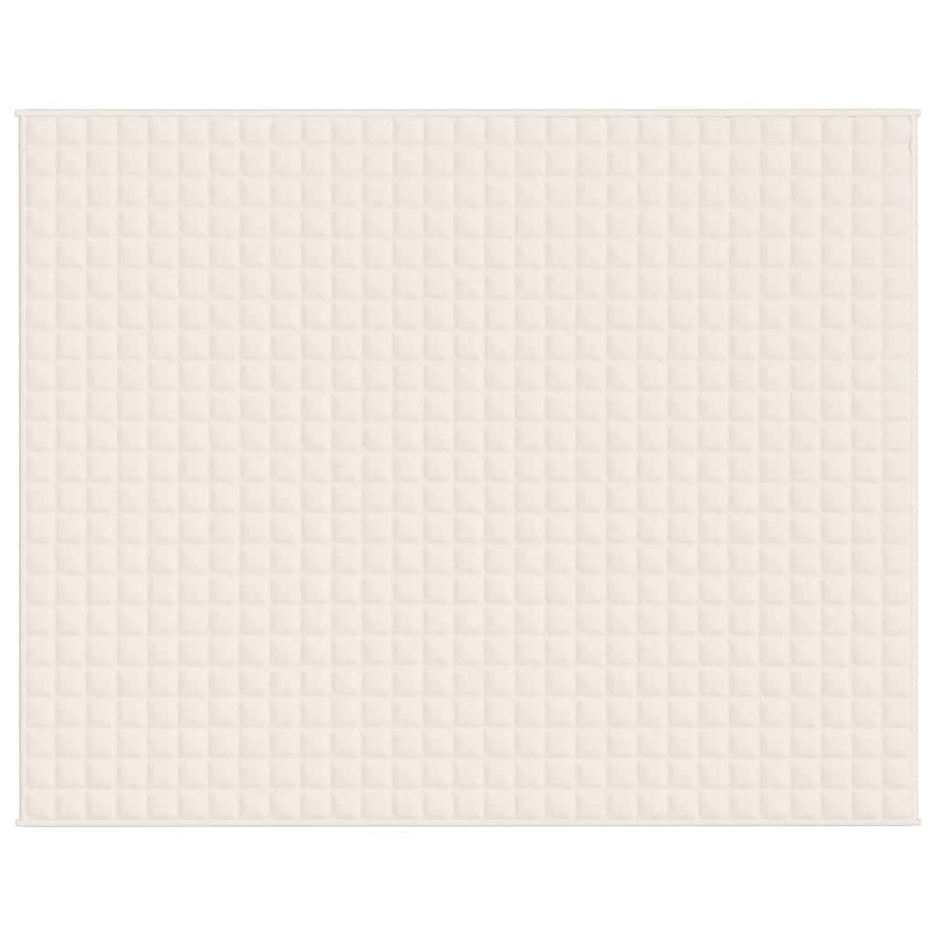 Gewichtsdecke Hellcreme 235x290 cm 11 kg Stoff