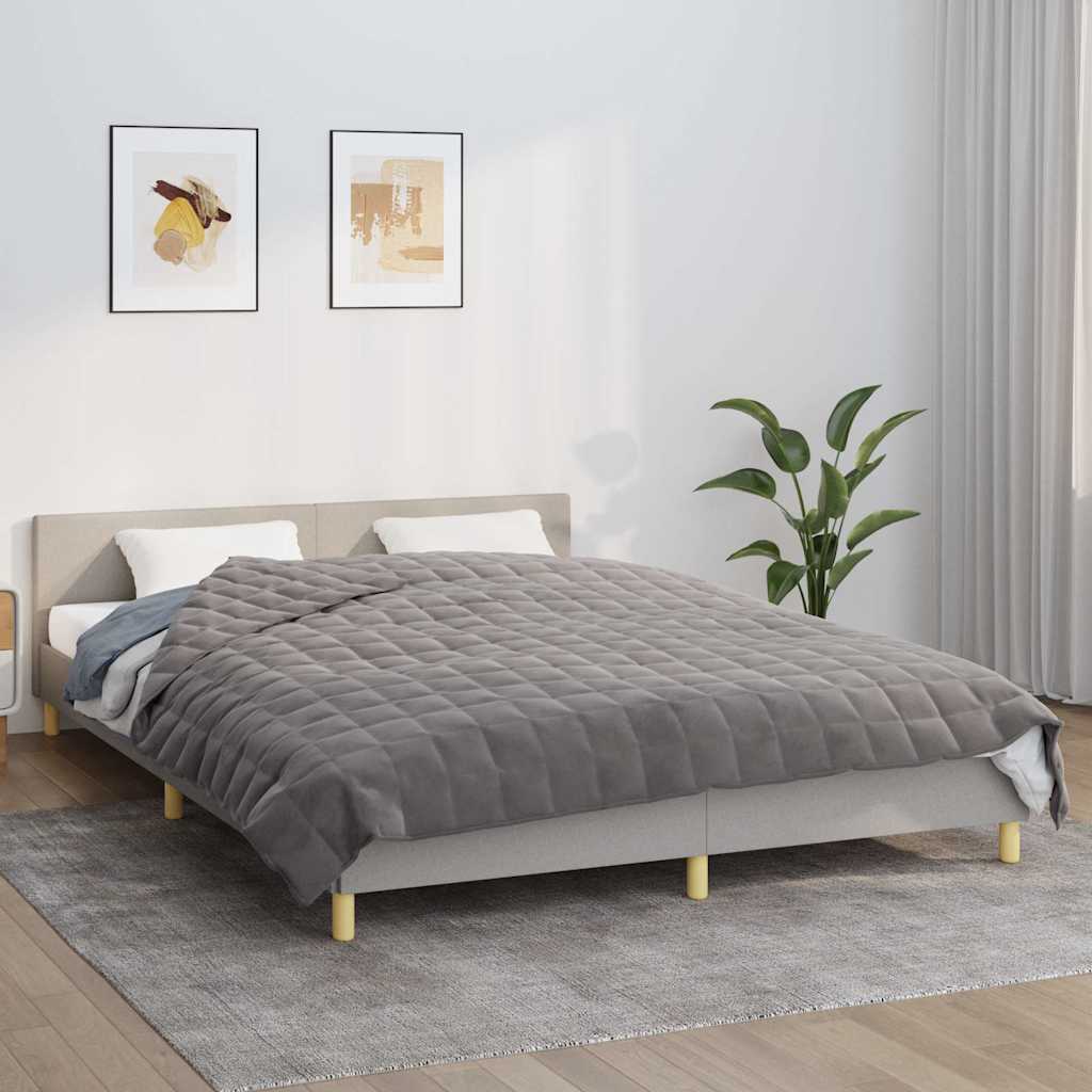 Gewichtsdecke Grau 200x225 cm 9 kg Stoff