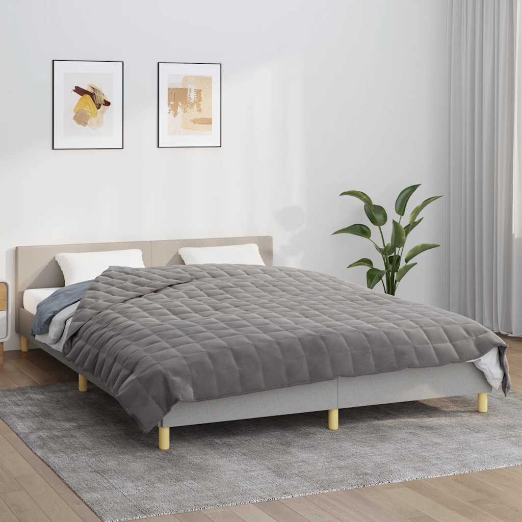 Gewichtsdecke Grau 200x225 cm 13 kg Stoff