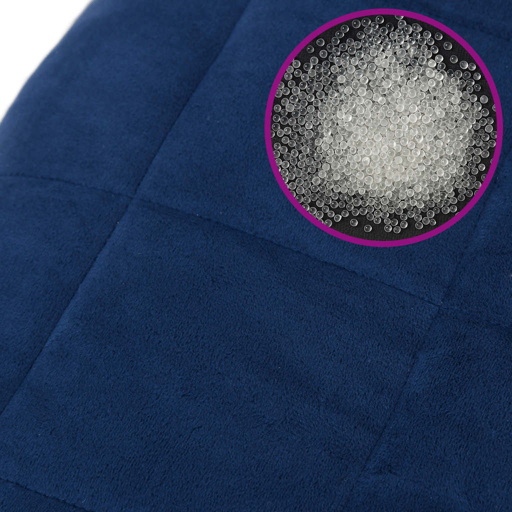 Gewichtsdecke Blau 155x220 cm 7 kg Stoff