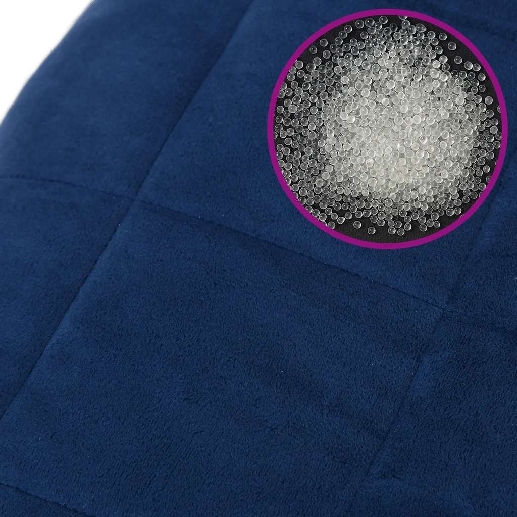Gewichtsdecke Blau 200x225 cm 9 kg Stoff