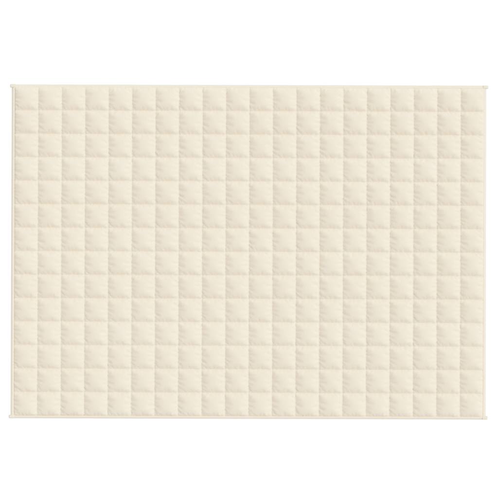 Gewichtsdecke Hellcreme 138x200 cm 10 kg Stoff