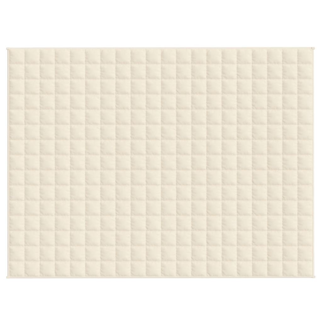 Gewichtsdecke Hellcreme 150x200 cm 11 kg Stoff