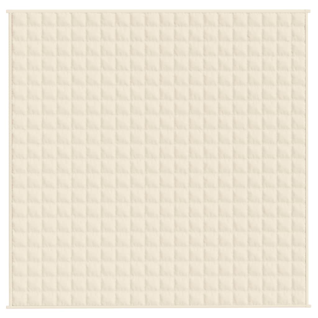 Gewichtsdecke Hellcreme 200x200 cm 13 kg Stoff