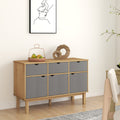 Sideboard OTTA Braun&Grau 114x43x73,5 cm Massivholz Kiefer