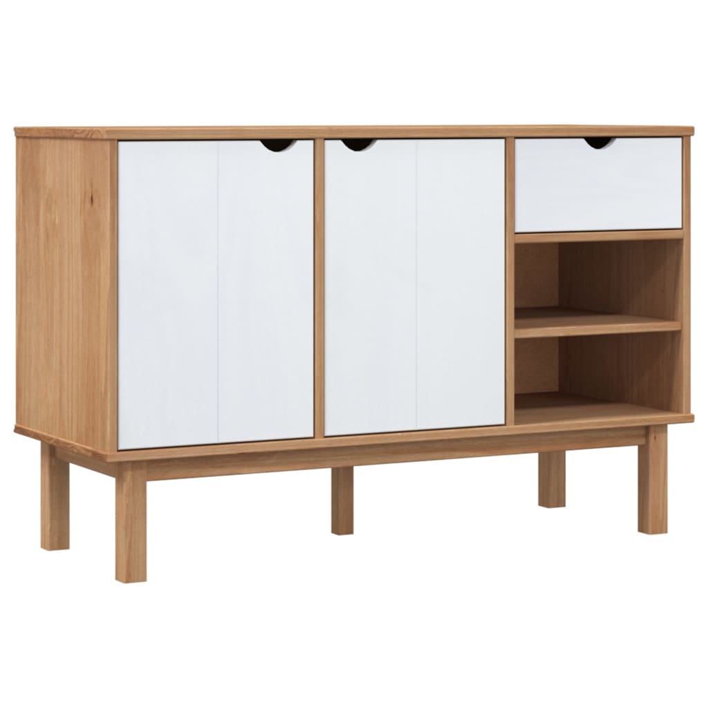 Sideboard OTTA Braun&Weiß 114x43x73,5 cm Massivholz Kiefer