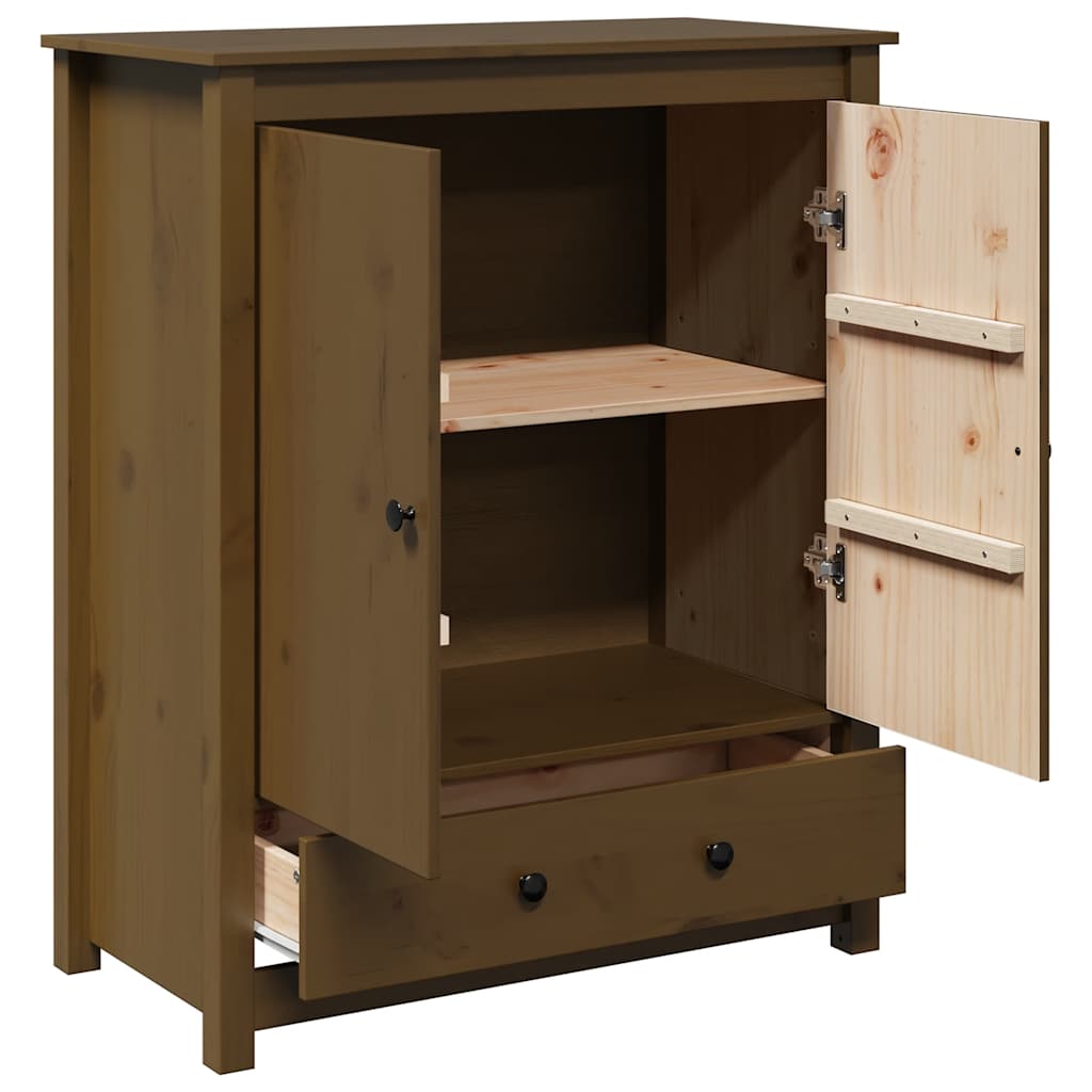 Highboard Honigbraun 83x41,5x100 cm Massivholz Kiefer