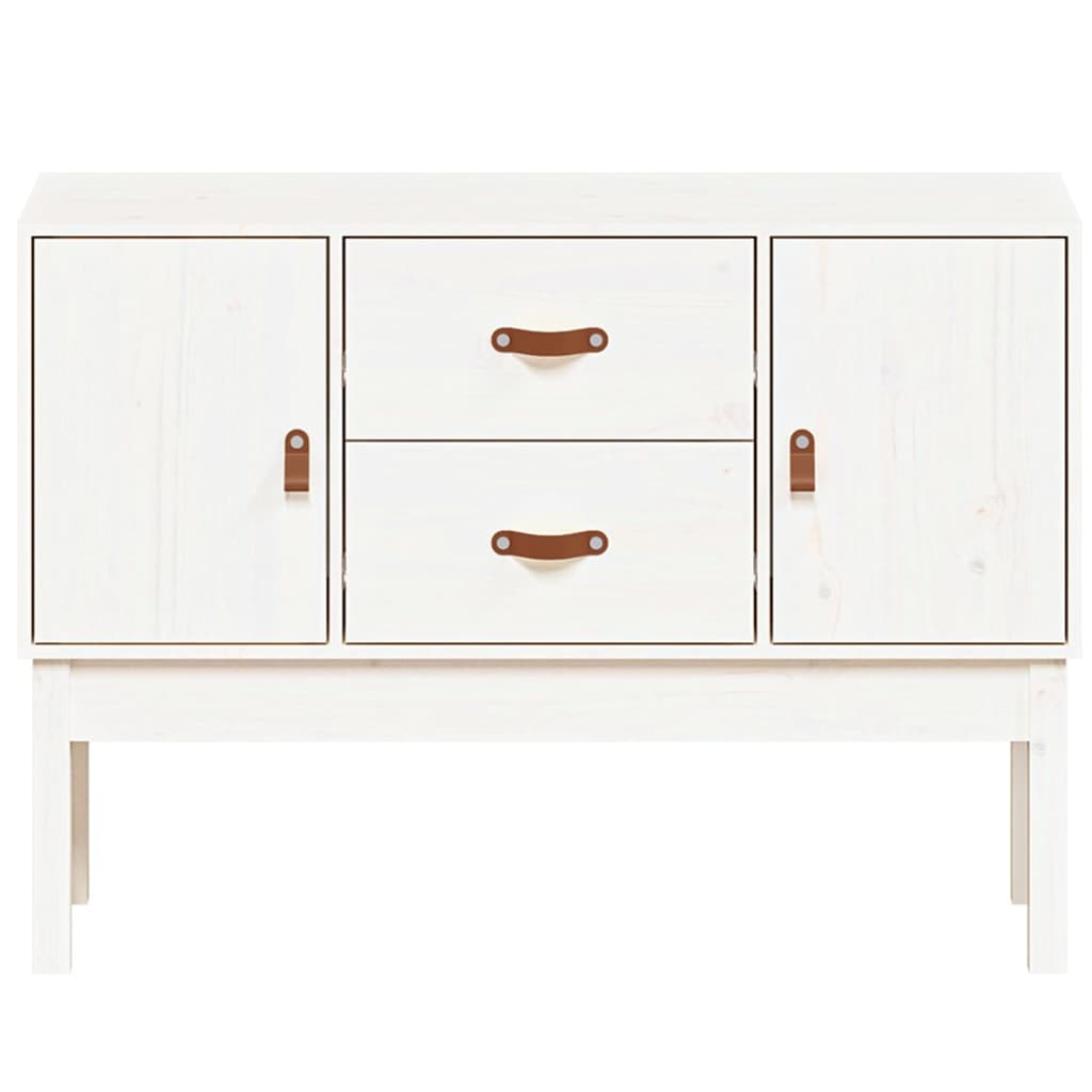 Sideboard Weiß 110x40x78 cm Massivholz Kiefer