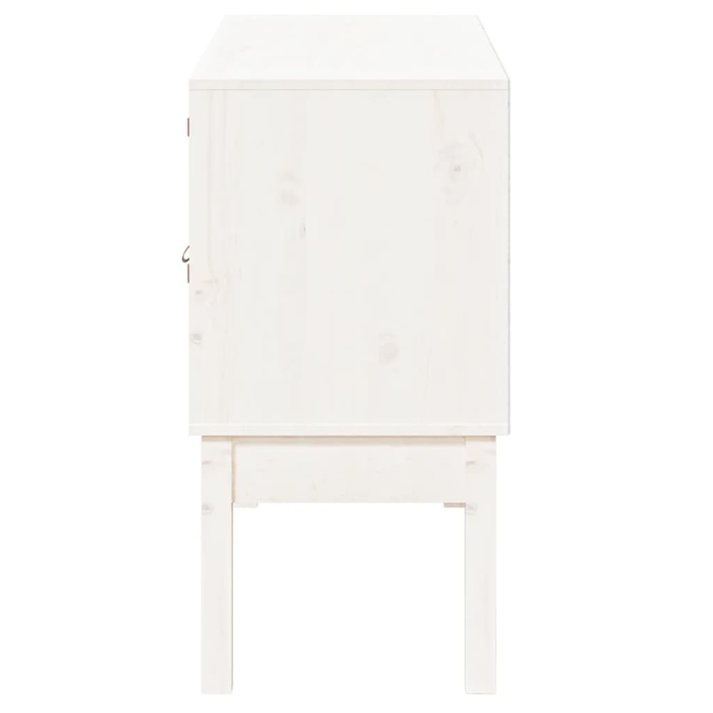 Sideboard Weiß 110x40x78 cm Massivholz Kiefer