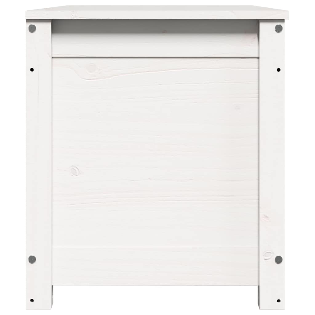 Truhe Weiß 80x40x45,5 cm Massivholz Kiefer
