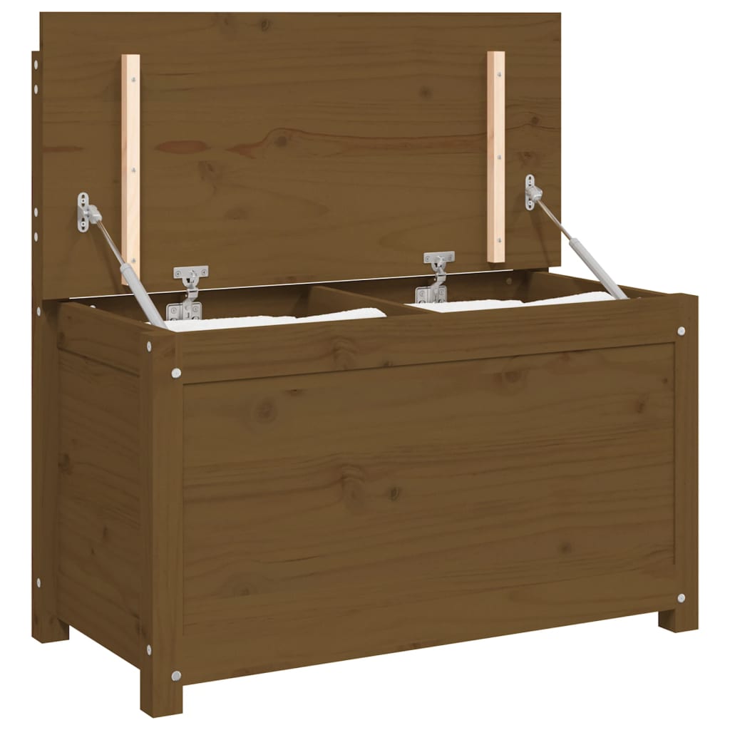 Sitzbank Honigbraun 80x41x77 cm Massivholz Kiefer