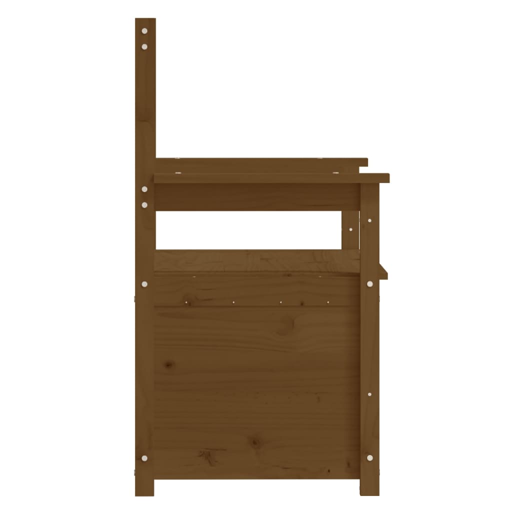 Sitzbank Honigbraun 112,5x51,5x96,5 cm Massivholz Kiefer