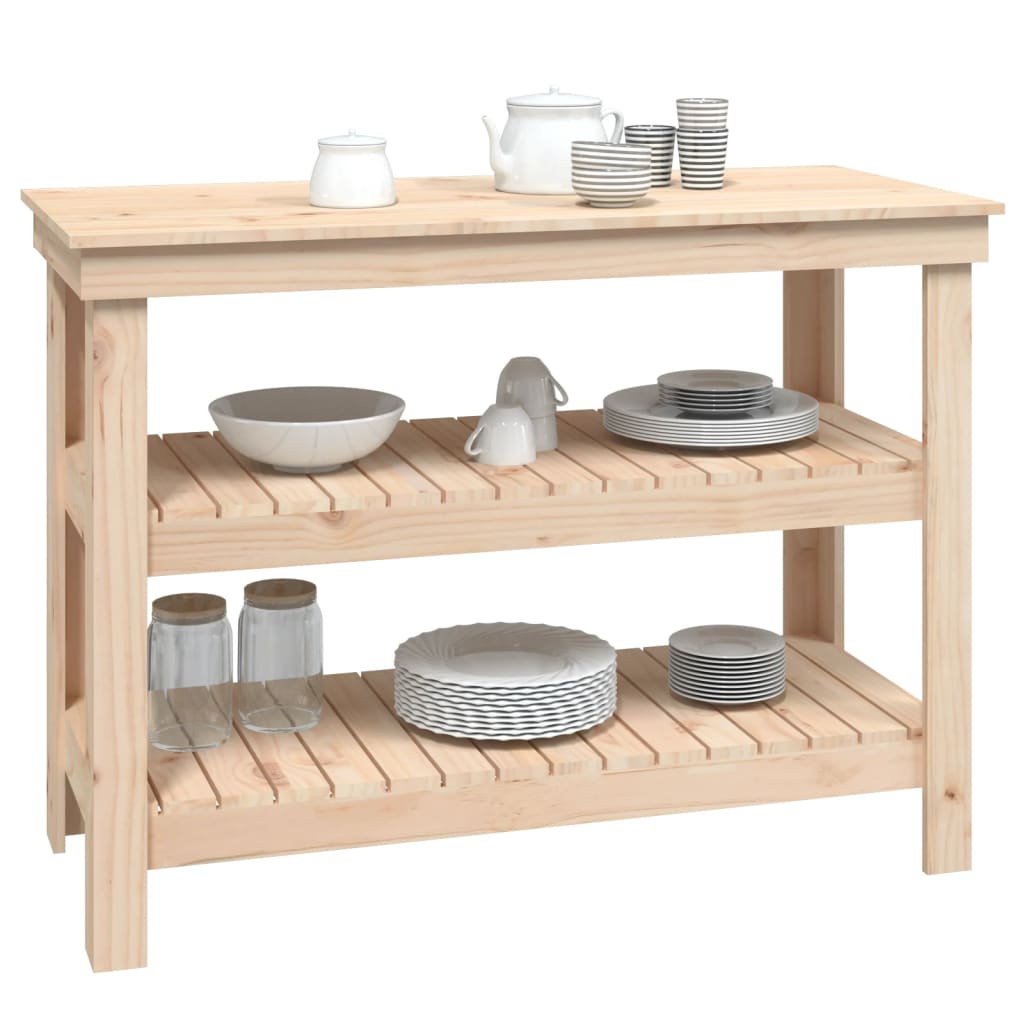 Werkbank 110,5x50x80 cm Massivholz Kiefer