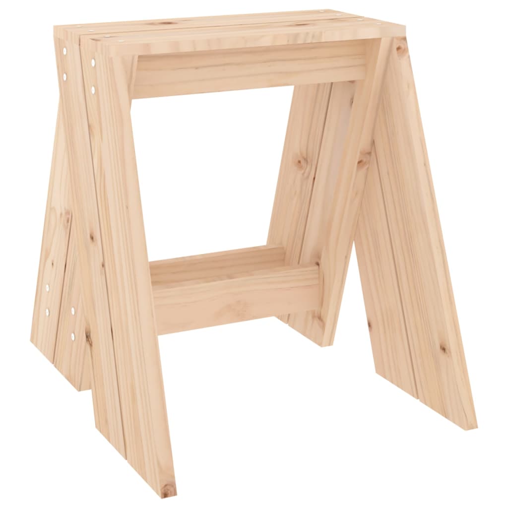 Hocker 2 Stk. 40x40x45 cm Massivholz Kiefer