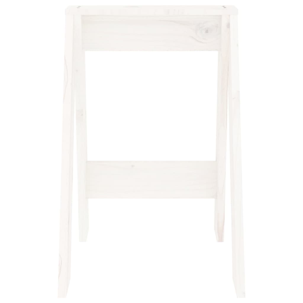 Hocker 2 Stk. Weiß 40x40x60 cm Massivholz Kiefer