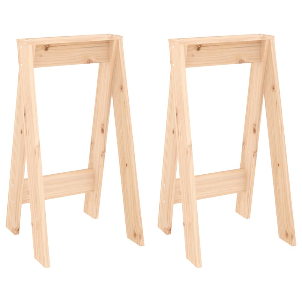 Hocker 2 Stk. 40x40x75 cm Massivholz Kiefer
