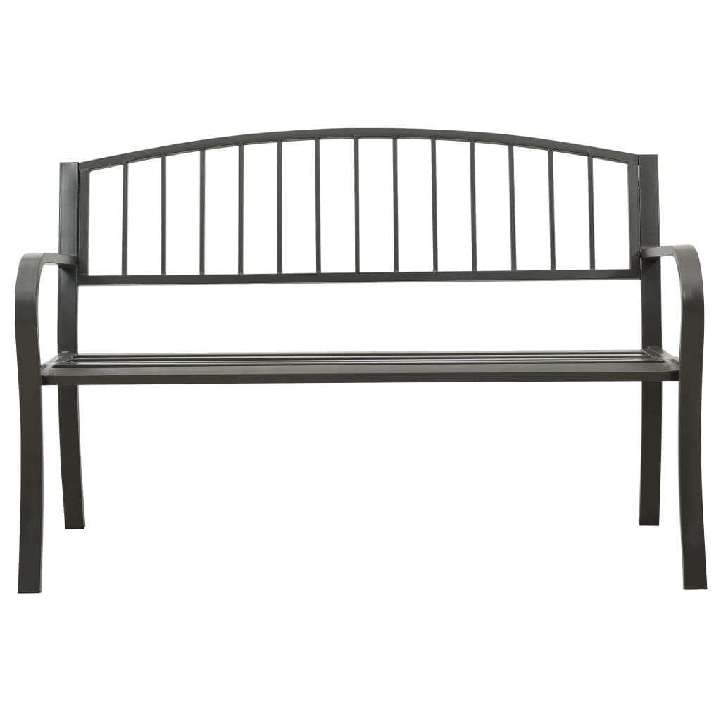 Gartenbank Grau 120 cm Stahl