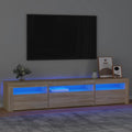 TV-Schrank mit LED-Leuchten Sonoma-Eiche 195x35x40 cm