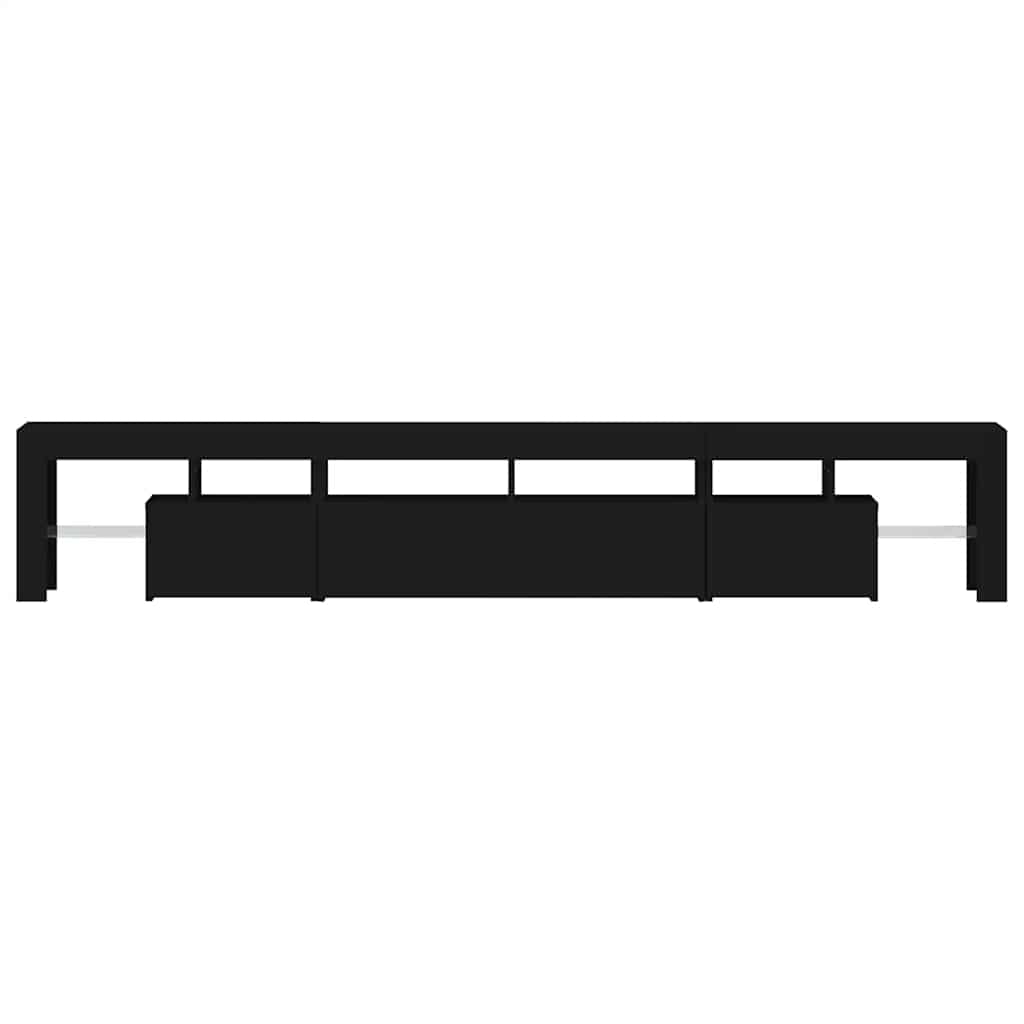 TV-Schrank mit LED-Leuchten Schwarz 230x36,5x40 cm