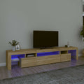 TV-Schrank mit LED-Leuchten Sonoma-Eiche 215x36,5x40 cm