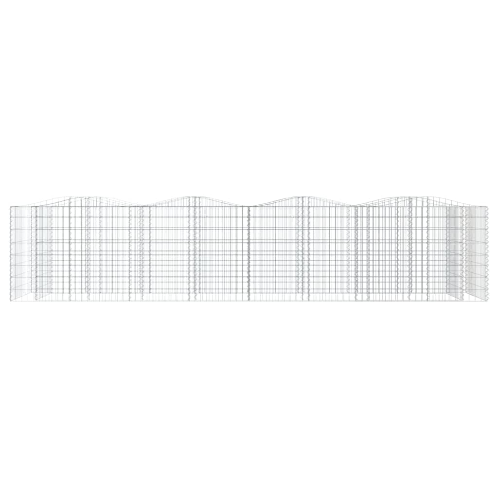 Gabionen-Hochbeet mit Hochbogen 400x100x100 cm Verzinktes Eisen