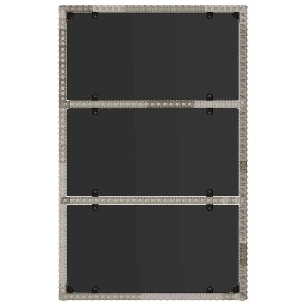 4-tlg. Garten-Lounge-Set mit Kissen Grau Poly Rattan
