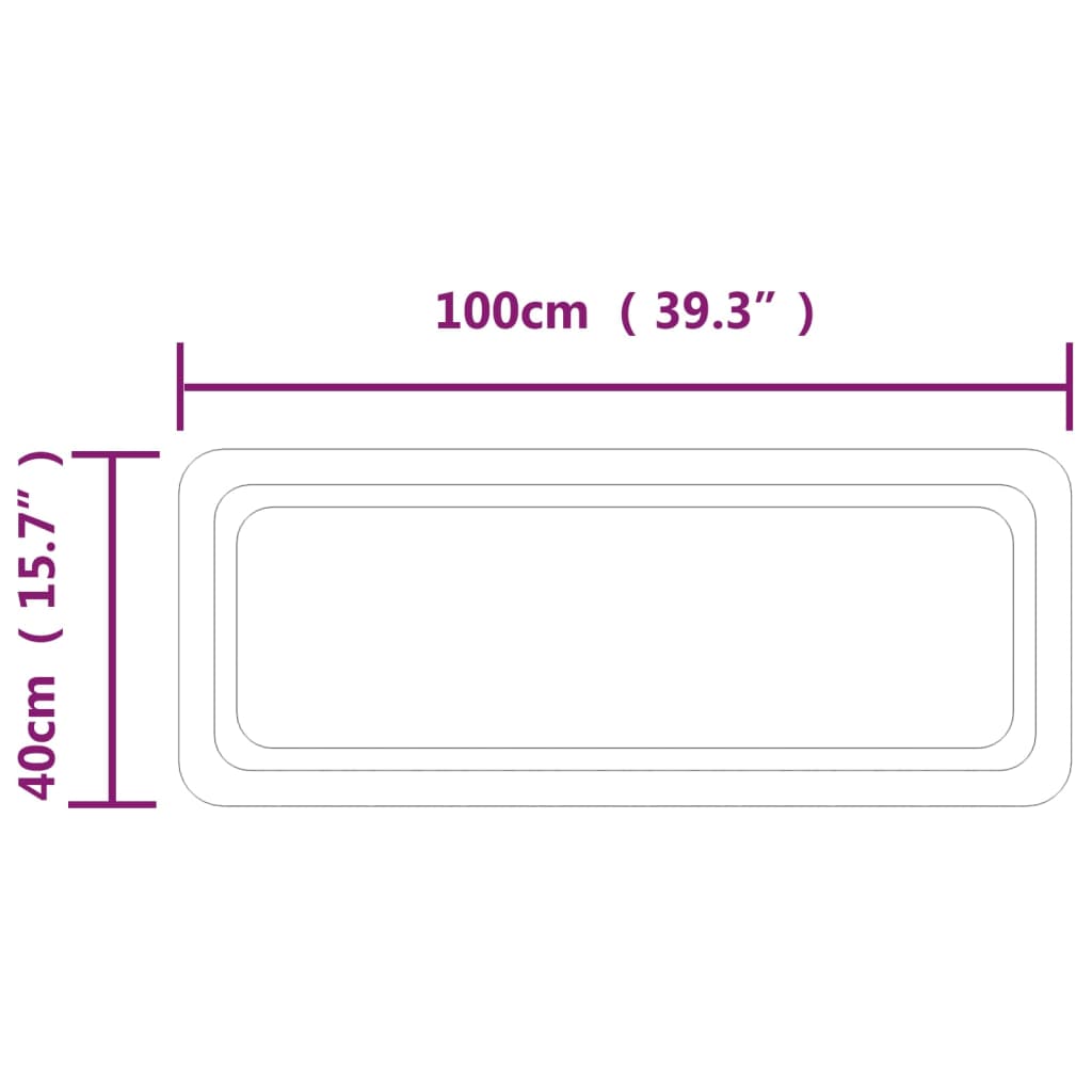 LED-Badspiegel 40x100 cm