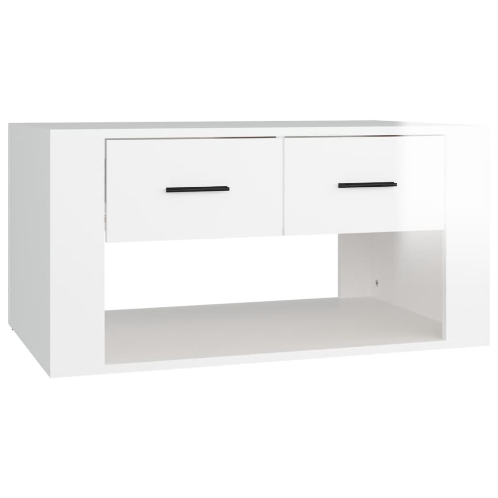 Couchtisch Hochglanz-Weiß 80x50x40 cm Holzwerkstoff