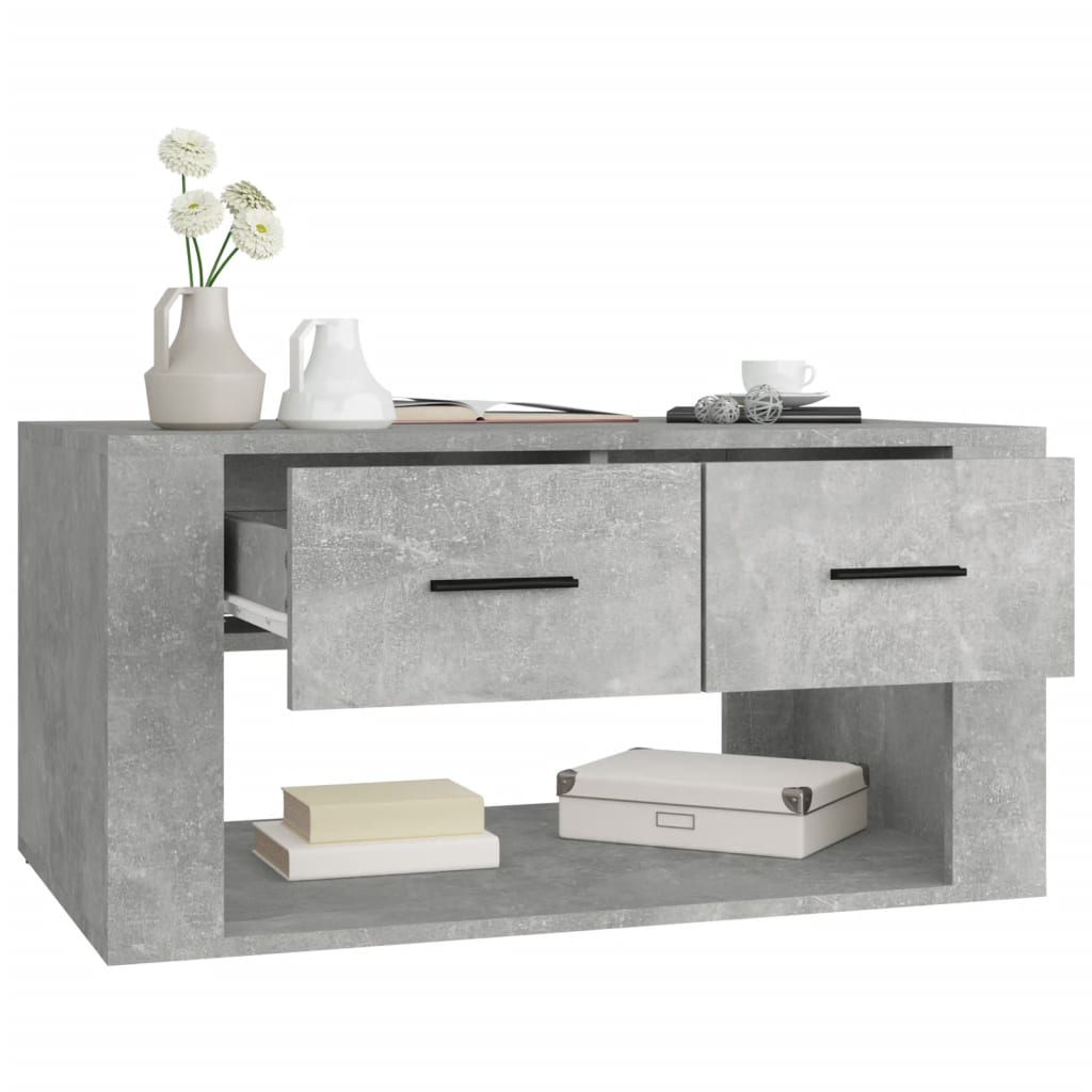 Couchtisch Betongrau 80x50x40 cm Holzwerkstoff
