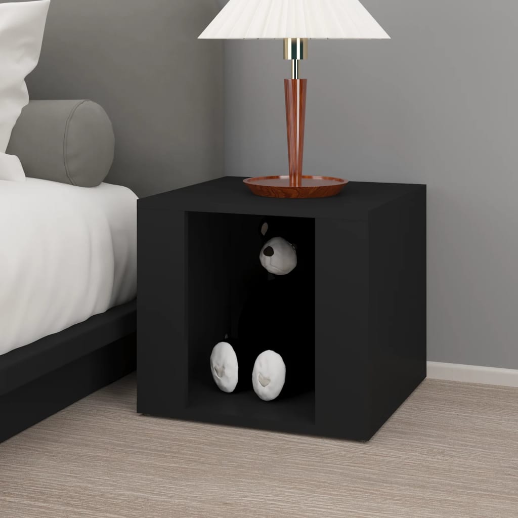 Nachttisch Schwarz 41x40x36 cm Holzwerkstoff