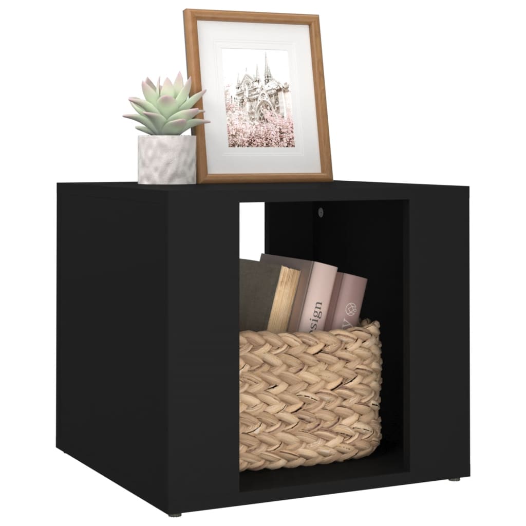 Nachttisch Schwarz 41x40x36 cm Holzwerkstoff