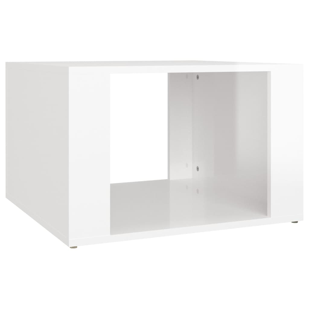 Nachttisch Hochglanz-Weiß 57x55x36 cm Holzwerkstoff