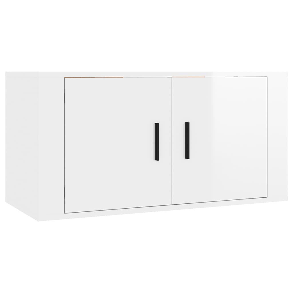 TV-Wandschrank Hochglanz-Weiß 80x34,5x40 cm