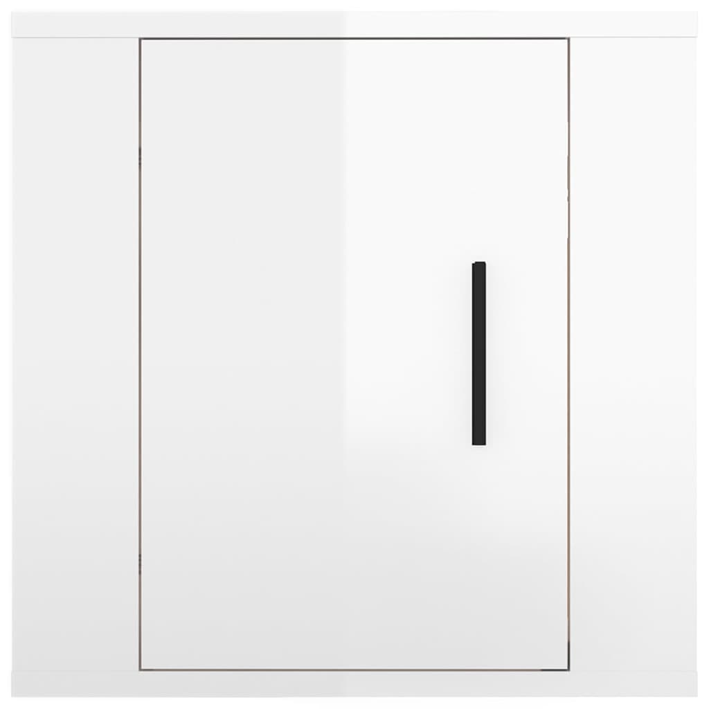TV-Wandschränke 2 Stk. Hochglanz-Weiß 40x34,5x40 cm