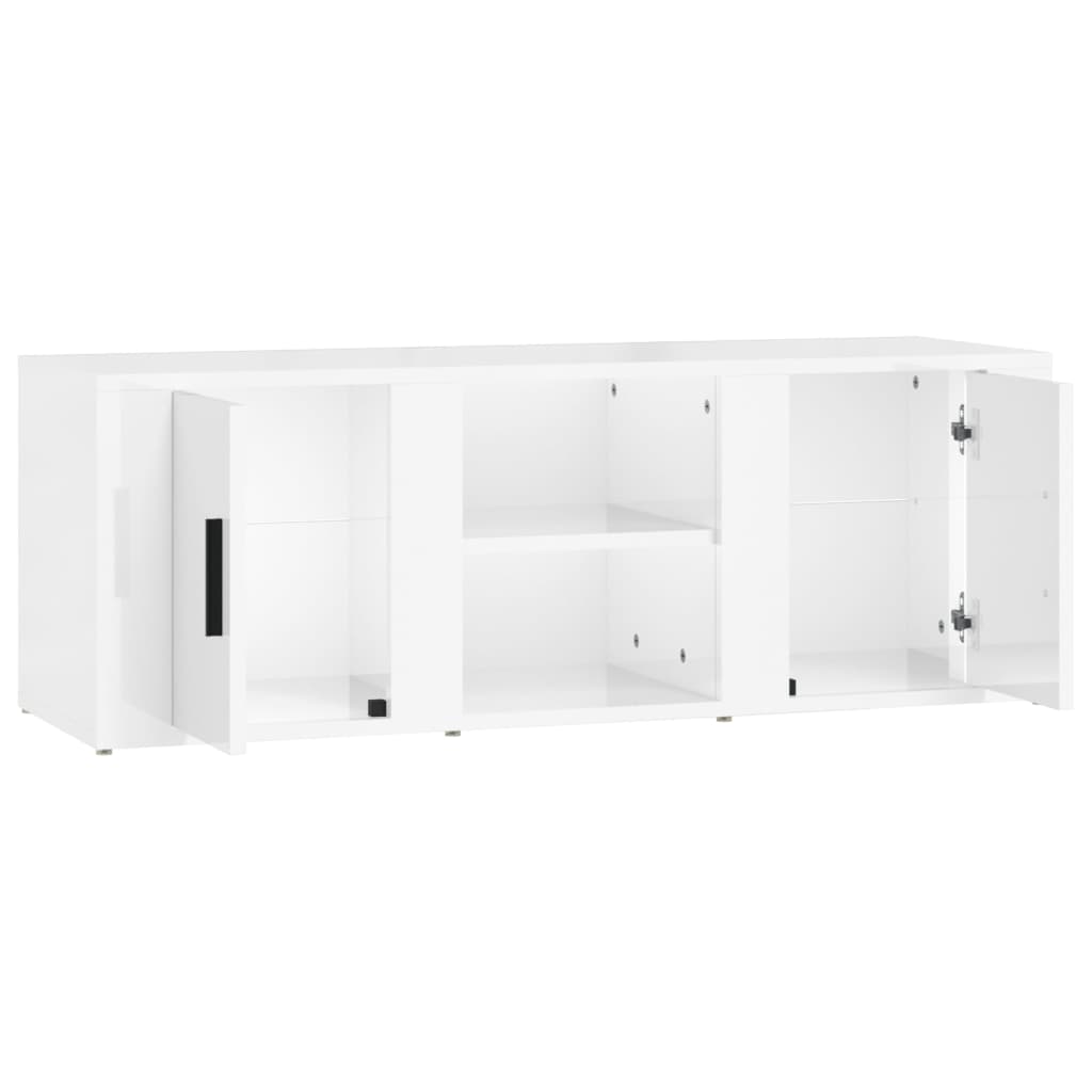 TV-Schrank Hochglanz-Weiß 100x31,5x35 cm Holzwerkstoff