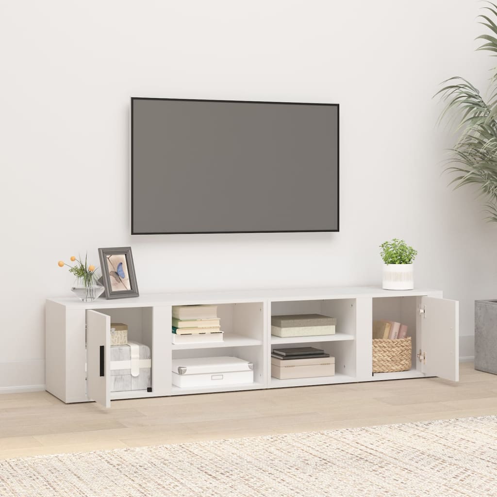 TV-Schränke 2 Stk. Weiß 80x31,5x36 cm Holzwerkstoff