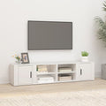 TV-Schränke 2 Stk. Weiß 80x31,5x36 cm Holzwerkstoff