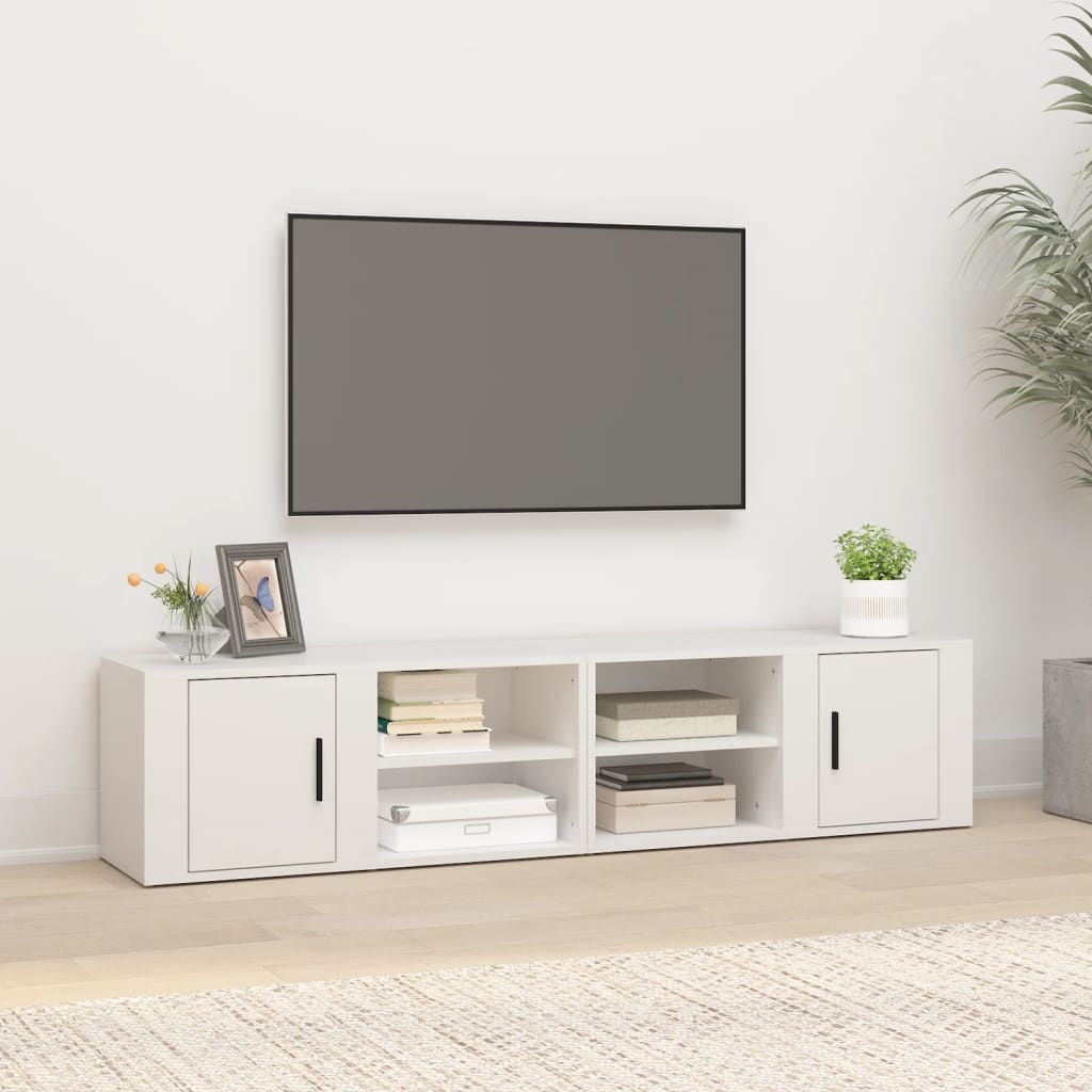 TV-Schränke 2 Stk. Weiß 80x31,5x36 cm Holzwerkstoff