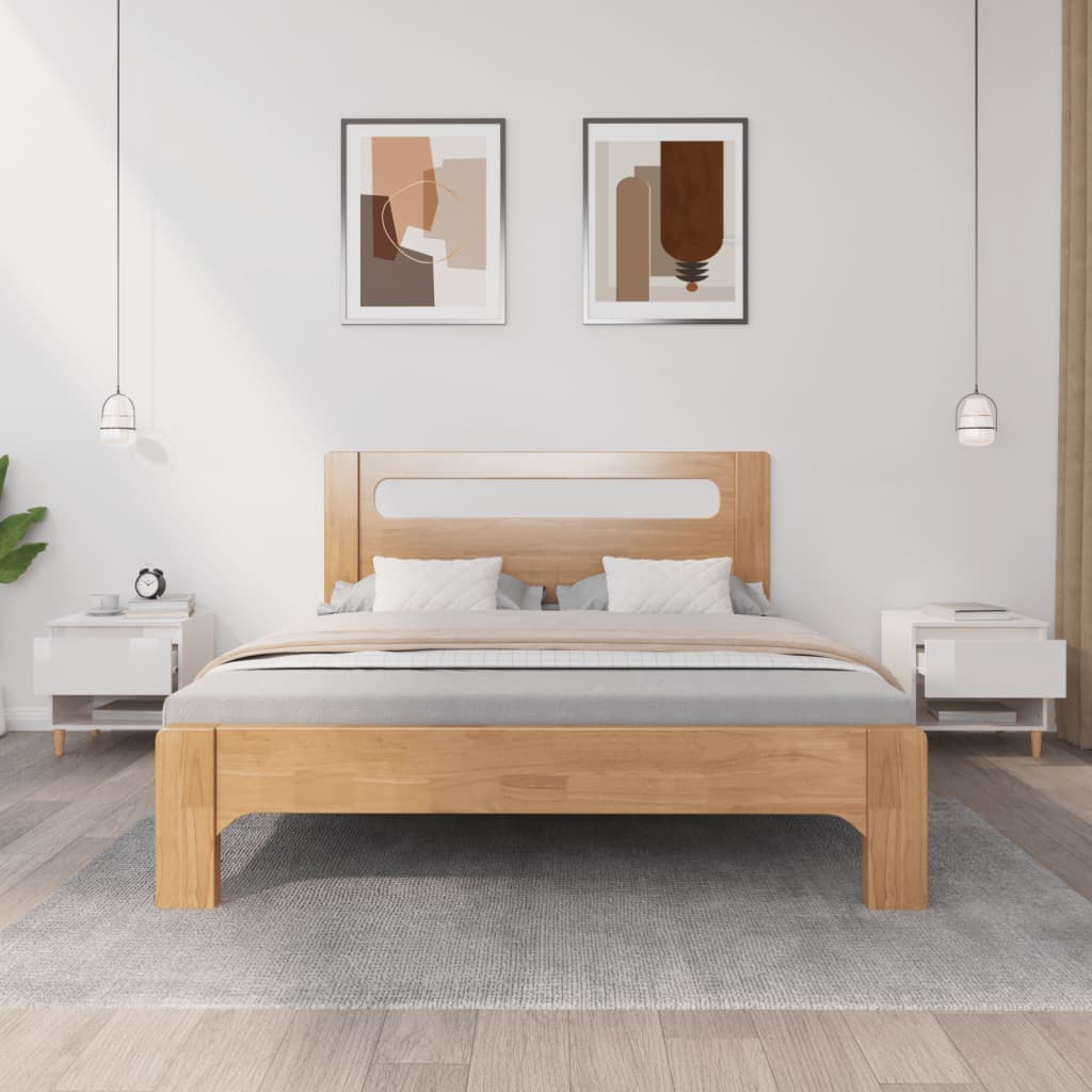 Nachttische 2 Stk. Hochglanz-Weiß 50x46x50 cm Holzwerkstoff