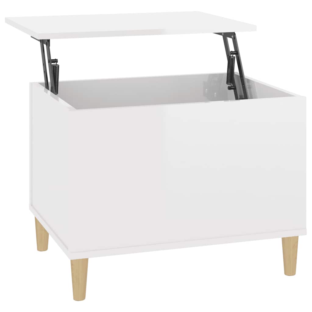 Couchtisch Hochglanz-Weiß 60x44,5x45 cm Holzwerkstoff