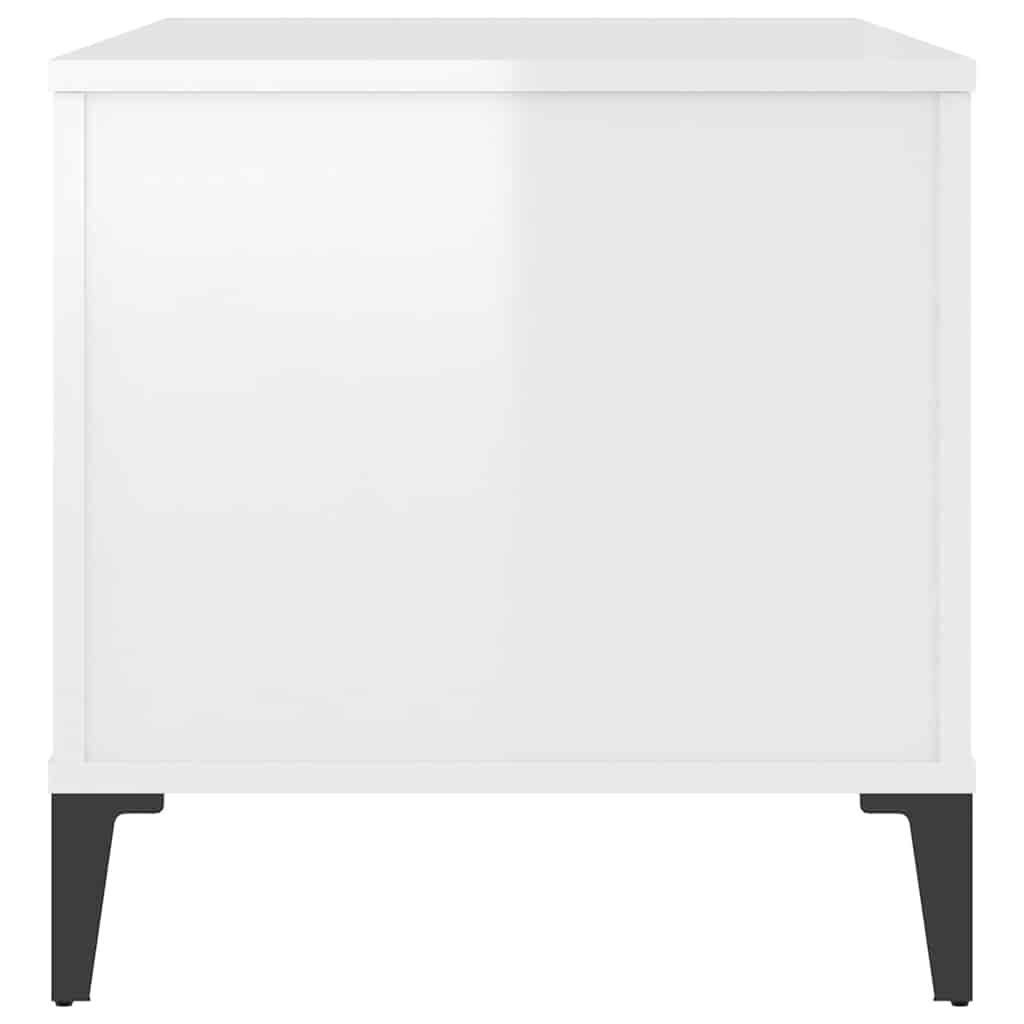 Couchtisch Hochglanz-Weiß 90x44,5x45 cm Holzwerkstoff
