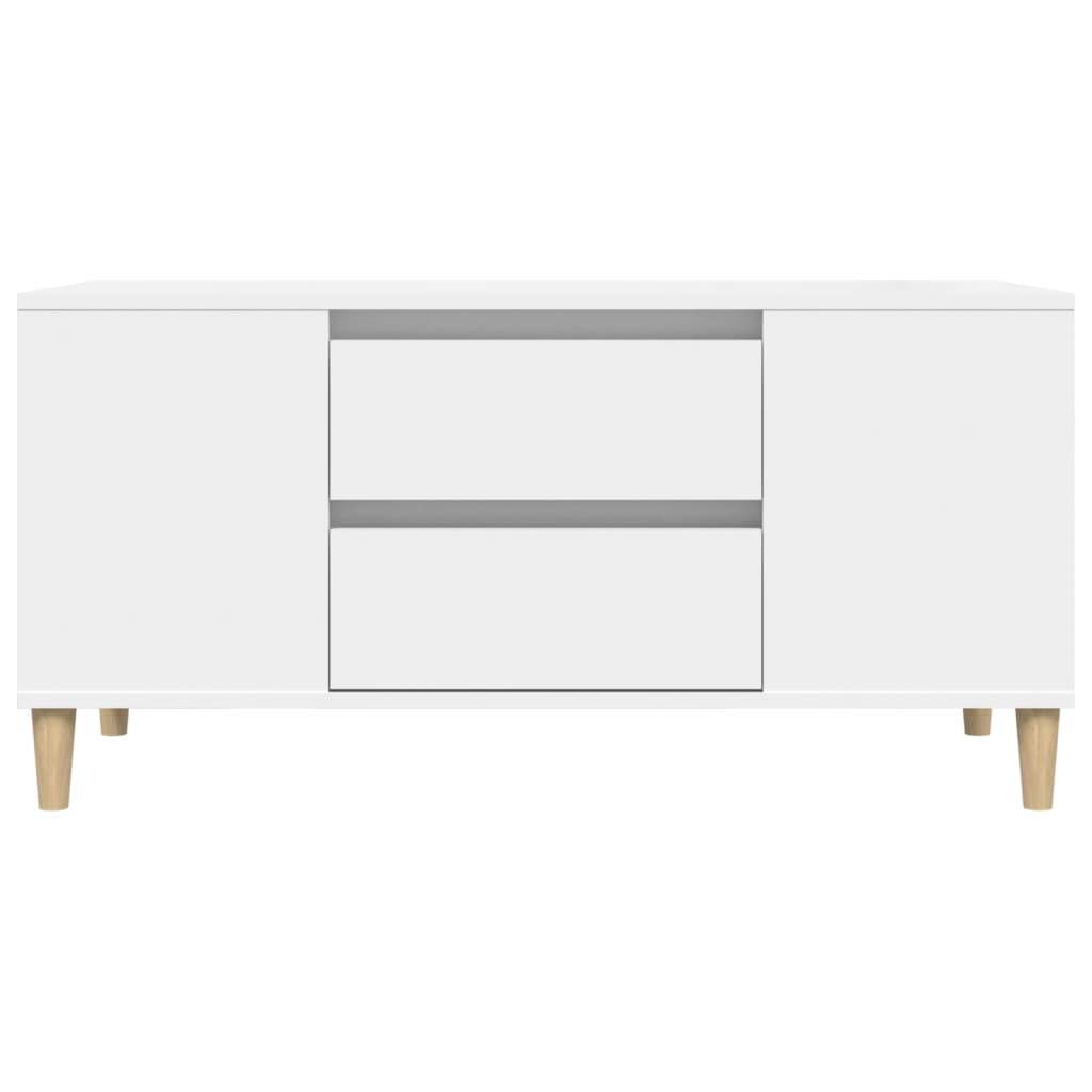 TV-Schrank Weiß 102x44,5x50 cm Holzwerkstoff